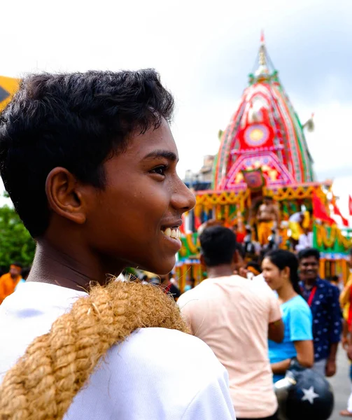 North Parganas West Bengal Dated 2022 Young Boy Carries Holy — Stock Photo, Image