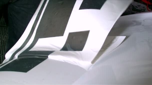 Vinil personalizado de carro tuning auto wrap 02 — Vídeo de Stock