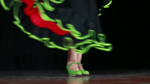 Іспанський танець 06 — стокове відео