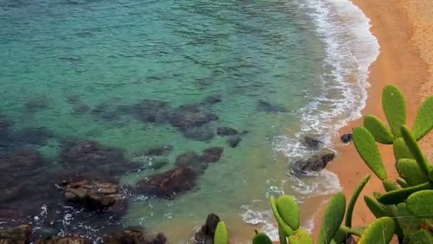 Бірюзові середземноморського пляжу — стокове відео