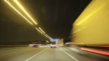 road rage gece karayolu kamera araç yüksek hızlı