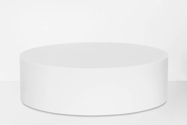 Beyaz yuvarlak podyum. Vektör illüstrasyonu.
