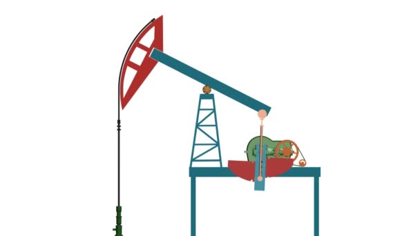 Oil pumping unit — Stock Video