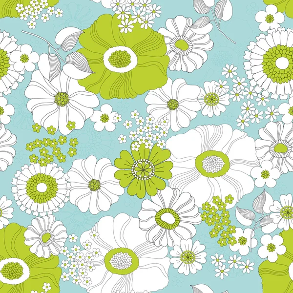 Fond floral avec des fleurs — Image vectorielle