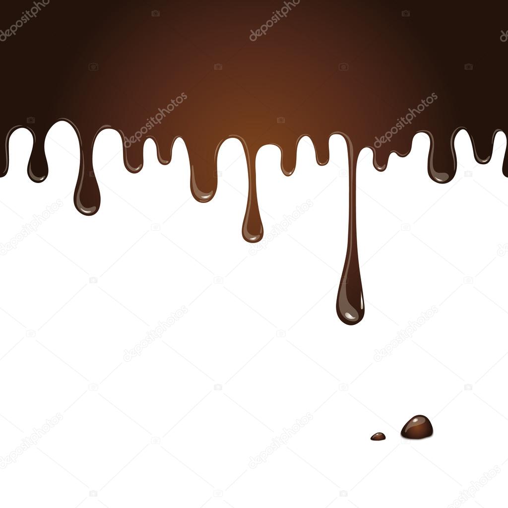 Background with flowing chocolate