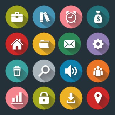 web ve mobil için düz simgeler