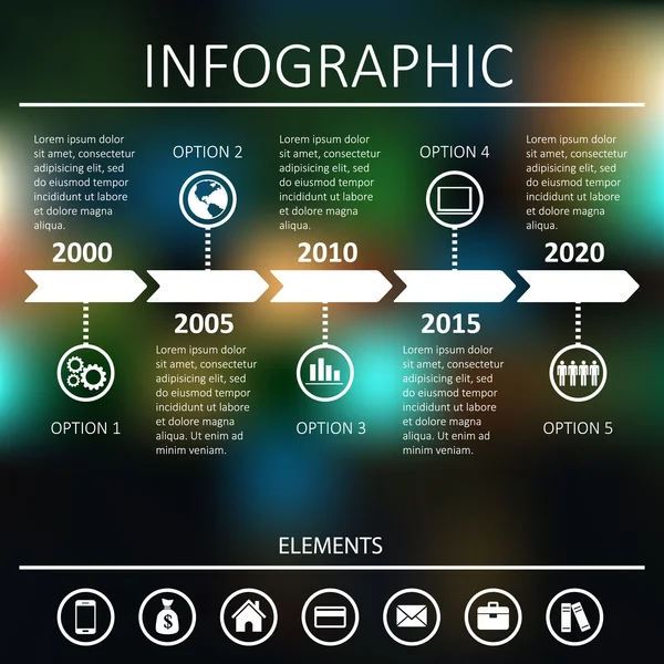 Timeline infographic — Stock Vector