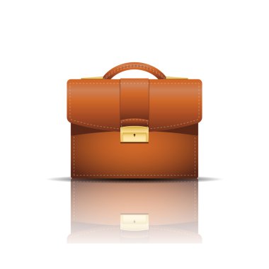 Beyaz arka plan üzerinde izole iş evrak çantası.