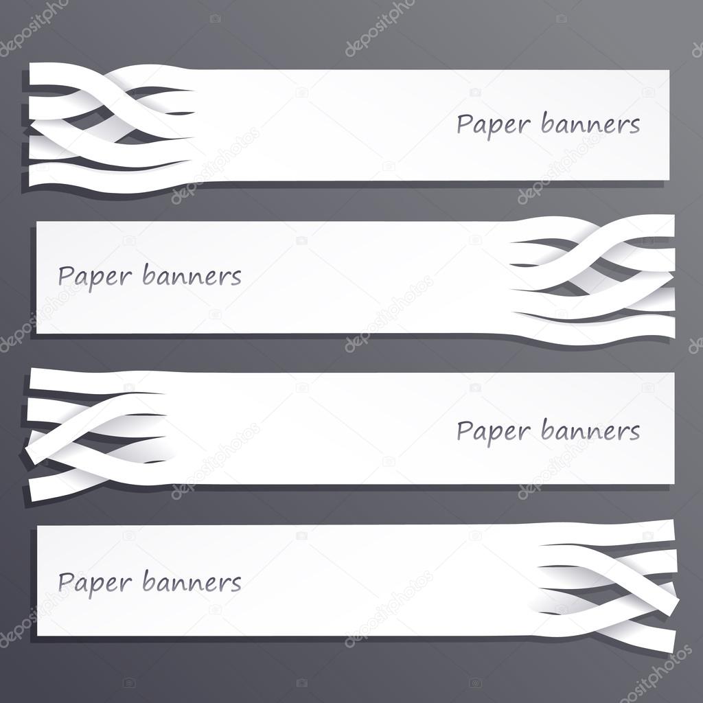Horizontal paper banners