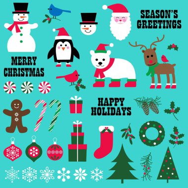 şirin Noel vektör çizimleri