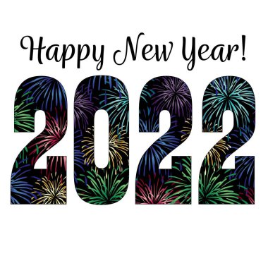 Havai fişek desenli 2022 grafik