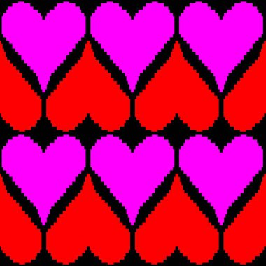 Sevgililer Günü 'nde büyük, pürüzsüz kalpler.