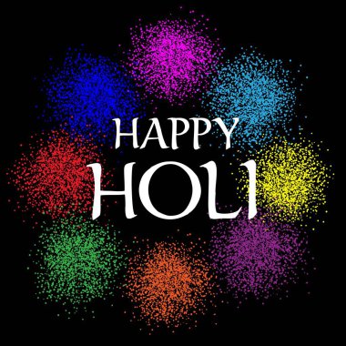 Mutlu Holi renkli vektör grafiği