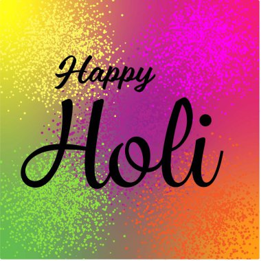 Gradyan arkaplanda Mutlu Holi vektör grafiği