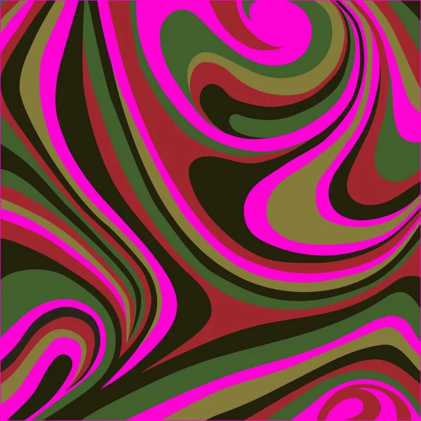 摘要粉红绿褐色涡旋矢量图样 — 图库矢量图片