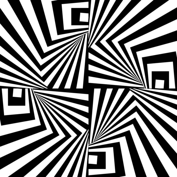 black white abstract geometric op art pattern