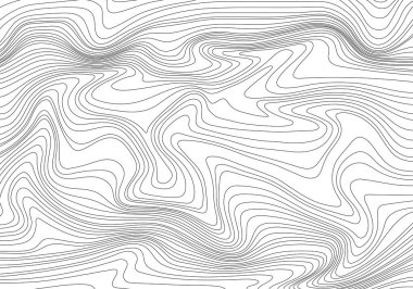 siyah çizgi soyut topografik arkaplan vektör deseni