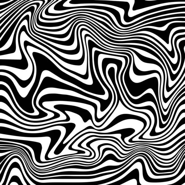 Noir Blanc Abstrait Tourbillon Fond Vectoriel Motif — Image vectorielle