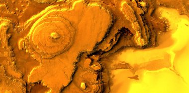   Afrika çöllerinin havadan soyut fotoğrafçılığı. Çöl manzaralarının havadan görünüşü, Tür: Soyut doğalcılık, soyuttan mecazlara, 