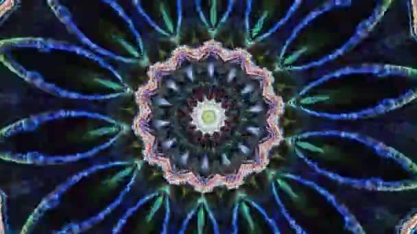 旋转缓慢的金黄色Nautilus壳的Kaleidoscopic视频 围绕着它的轴线分割成两半 — 图库视频影像