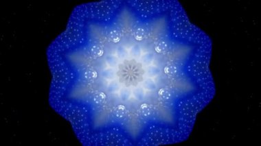 Uçsuz bucaksız bir kara zeminde yüzen bir denizanasının kaleydoskopik videosu