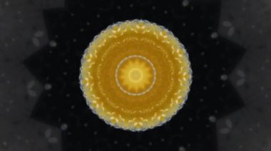 Oksijenli sarı bitkilerin kaleydoskopik videosu