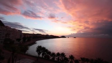 Almuecar, Costa Tropical, Granada, Endülüs, İspanya 'da Gündoğumu,