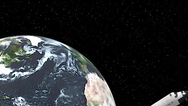 Videoclip Spațial Andocării Navetei Spațiale Stația Spațială Internațională — Videoclip de stoc