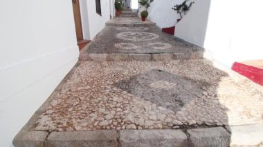 Sokaklar ve tipik Frigiliana yerleri, beyaz Axarquia kasabası, turizm beldesi, Malaga, Endülüs, İspanya