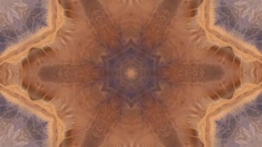 Doğal dokuların soyut kaleydoskopik videosu