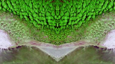 Doğal dokuların soyut kaleydoskopik videosu