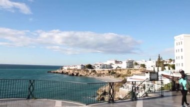 Nerja, Malaga, Endülüs, İspanya 'daki Balkon de Europa