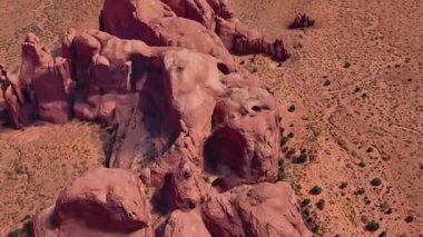 Amerika 'nın çöllerinin, Navajo bölgesinin videosu.,