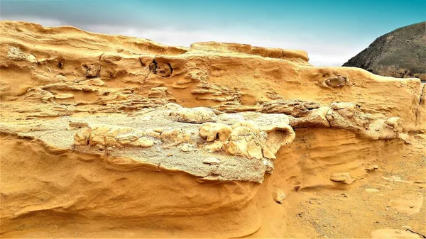 Fossili Sedimenti Terziari Arenarie Calcareniti Calcare Alghe Tortoniane Calcare Barriera — Foto Stock