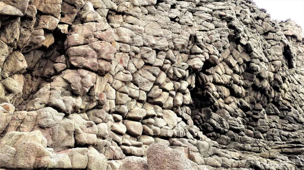 Lingue Lava Erose Dal Mare Lacune Clastiche Auto Andesite Piroclastica — Foto Stock