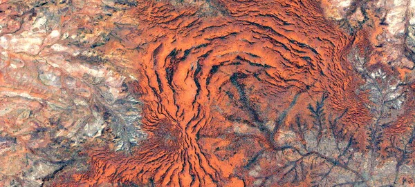 Elvont Táj Sivatagok Afrika Levegőből Utánozza Formák Színek Bőr Föld — Stock Fotó