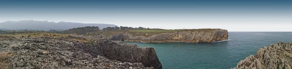 Panoramatická Fotografie Oblasti Šašků Prasu Asturie — Stock fotografie