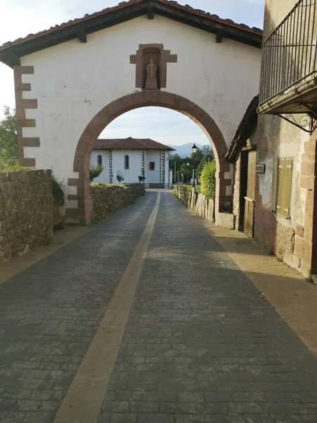 Arche Entrée Dans Ville Amaiur Destination Touristique Navarre Espagne — Photo