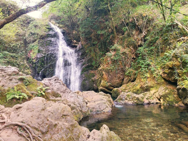 Cachoeira Xorroxin Navarra Está Localizado Longo Caminho Que Começa Cidade — Fotografia de Stock