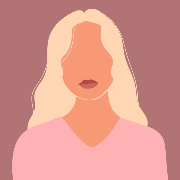 Femme Abstraite Aux Cheveux Blonds Illustration Vectorielle Dessinée Main — Image vectorielle