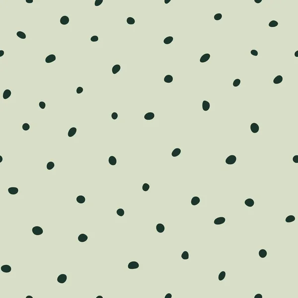 Seamless Pattern Green Dots Abstract Background Hand Drawn Polka Dot — Vettoriale Stock