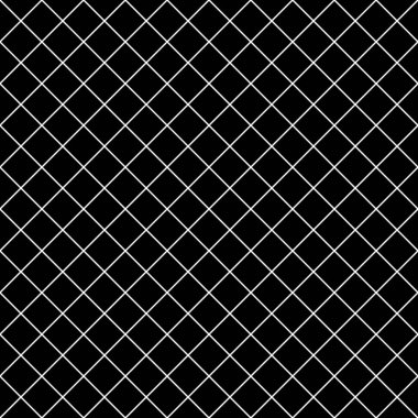 Grid seamless pattern. White lines on black background. Abstract vector illustration. trendy texture for print, textile, fabric