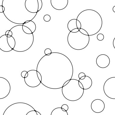  Kabarcıklı kusursuz desen. Soyut arkaplan. Siyah ve beyaz vektör çizimi. Yazdırma, tekstil, kumaş, ambalaj