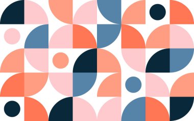 Abstract background. Bauhaus retro pattern. Geometric poster.