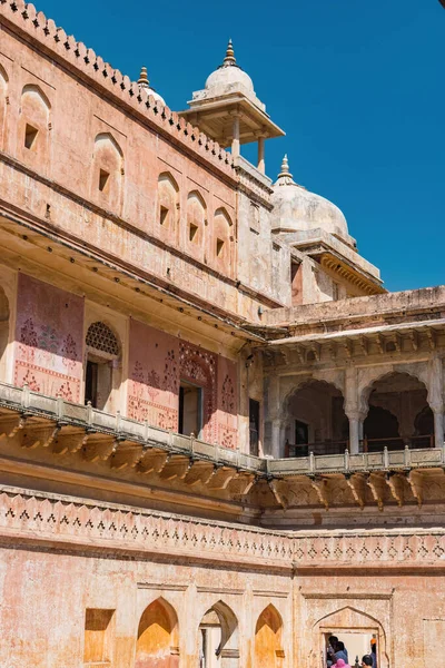 Arkitektoniska Detaljer Amber Palace Visar Formen Dess Väggar — Stockfoto