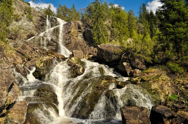 Waterfall between Sweden and Norway — Stock Photo, Image