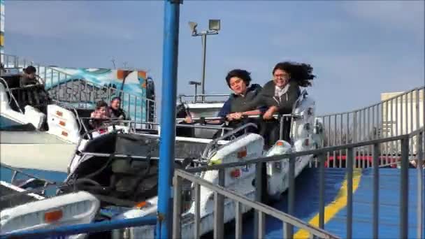 Karnawał roller coaster — Wideo stockowe