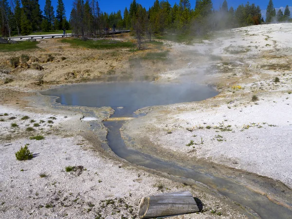 Piscines géothermiques dans le parc national de Yellowstone États-Unis — Photo