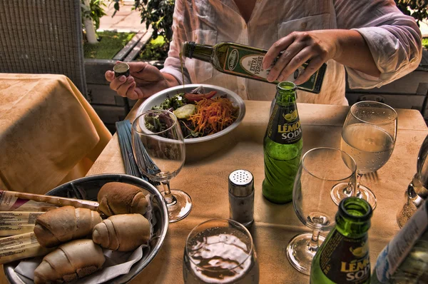 Lunch in Venice known as La Serenissima in Northern Italy is a magical place — Stock Photo, Image