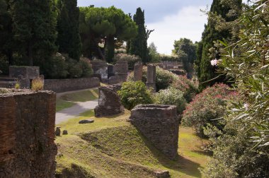 bir kere nekropol kalıntıları gömülü şehir Pompei, İtalya